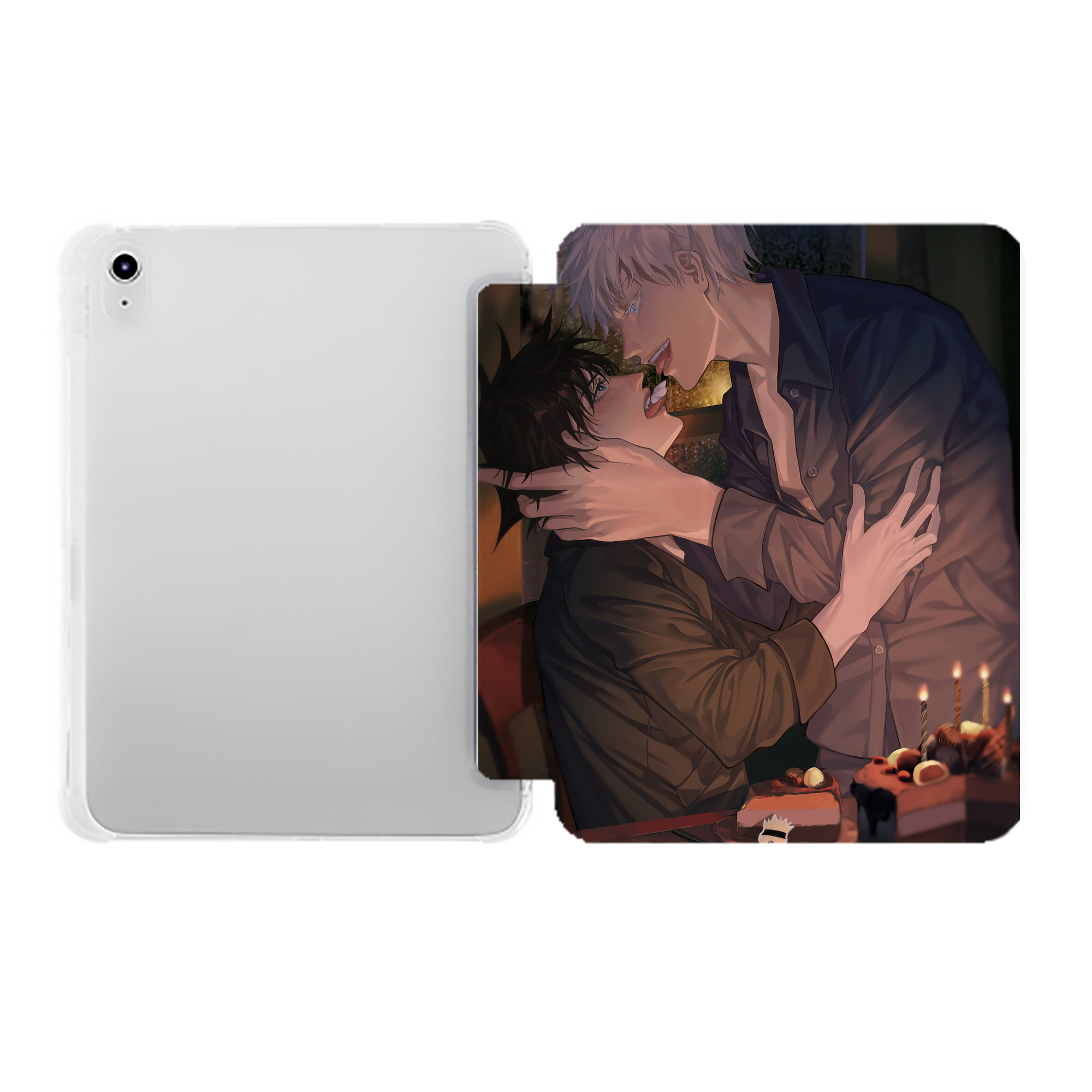 （画像用） 呪術廻戦 Jujutsu Kaisen IPad ケース ペン収納付き 三つ折りスタンド PUレザー×シリコン 対応機種9.5/10.5/10.9インチ